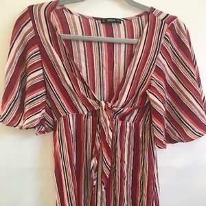 Striped Warm Toned SHEIN Romper